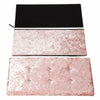 Crushed Velvet Diamante Ottoman Storage Box Folding Stool Space Saving Pink Grey