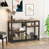 Media Console Entertainment Center Rustic Sofa Entryway Table with Storage Shelf