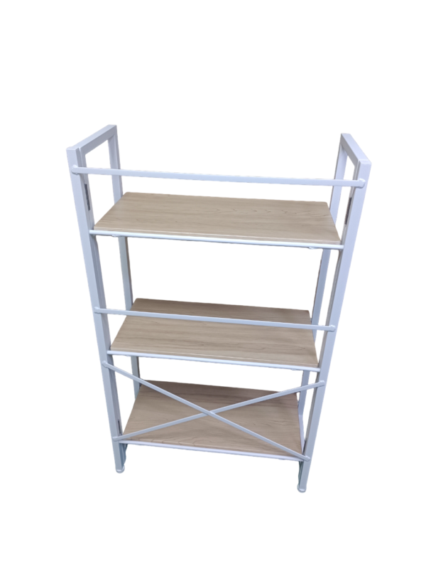 Folding Book Shelf Ladder Collapsible Unit Office Storage Rack Bookcas ...