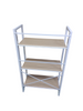 Folding Book Shelf Ladder Collapsible Unit Office Storage Rack Bookcase White