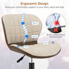 Linen Fabric PU Leather Office Chair Ergonomic Swivel Computer Desk Chairs