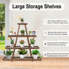 102cm Tall Sturdy Wood Plant Stand Multiple Plant Shelf Step-in Flower Rack Unit