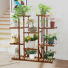Anti-mould Wooden Plant Stand Tall Vintage 11 Holders Flower Herb Pot Rack Shelf