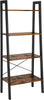 VASAGLE Ladder Shelf, Bookshelf, 4-Tier Industrial Storage Rack for Living Ro...