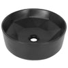 Small 400mm Round Counter Top Basin Bowl Cloakroom Bathroom Wash Sink Black