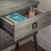 Bestirt Small Bedside Table w/ Drawer&Shelves for Bedroom Rustic Night Stand