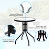 3PCS Patio Bistro Set Outdoor Garden Conversation Furniture 2 Folding Chairs