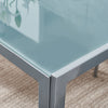 Glass Dining Table and 2 / 4 Grey Chairs Optional Lounge Office Home Furniture