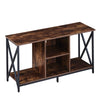 Industrial TV Unit TV Stand Cabinet With Shelf Metal Frame Living Room Wood