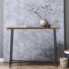 Classic Console Table Narrow Long Sofa Table Cross Line Metal Legs Workstation