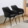 2x Dining Chairs Upholstered Velvet Metal Legs Reception Accent Chair Armchair