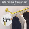 Extra Long Industrial Gold Pipe Clothing Rack Wall Ceiling Clothes Garment Rack