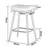 2/4X Bar Stools Breakfast Kitchen Stool Bar High Chairs Velvet Seat Metal Legs