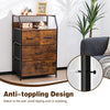 Industrial 4-Drawer Storage Cabinet Dresser Freestanding Organizer W/ Top Shelf