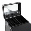 2 IN 1 Makeup Station Trolley Case Extendable Dressing Table Studio Cosmetic Box