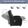 Recliner Massage Sofa PU Upholstered Armchair Electric Massage Heating Function