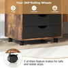 7-Drawer Chest Storage Cabinet Mobile Dresser Organizer with Drawers & Wheels