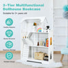 3-Tier Wooden Dollhouse Bookcase 2-in-1 Multifunctiona
