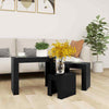 3x Nesting Coffee Tables Engineered Wood Table Furniture Multi Colours vidaXL