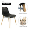 Dining Chairs Set of 4 Wooden Legs Plastic Chair Set Kitchen Home Office Black
