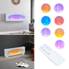 Electric 43" Wall Fireplace LED Wall Inset Into Fire 7Colour Heater Freestanding