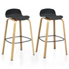 2x Bar Stools Bar Iron Breakfast Chair w/ Footrest Counter Height Seat Home Shop
