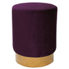 Retro Velvet Round Stool Dressing Table Stool Chair Vanity Footstool Guest Seat