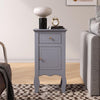 Small Cabinet Side End Table Slim Narrow Storage Unit Night Stand Bedside Drawer