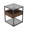 Modern Tempered Glass Side Nightstand End Table 3 Tier Cabinet Bedroom Lounge