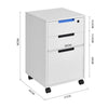 Locable MDF Wood Office Filing Cabinet Storage Cupboard bed Side Cabinet W/wheel