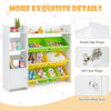 Wooden Kids Toy Storage Organizer Bookcase Cabinet Bookshelf W/ 8 Storage Boxes