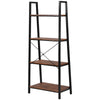 4Tier Ladder Shelf Bookcase Bookshelf Storage Rack Frame Shelves for Living Room