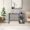 Computer Desk with 2 Tier Storage Shelves Study Writing Laptop Table Workstation
