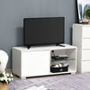 Modern TV Stand Media Unit w/ Cabinet 2 Shelves Living Room Home Office White