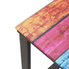 Rainbow Glass Coffee Table Metal Leg Side End Side Table Living Room Rectangle