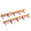 2 Pack Wooden Coat Rack Hooks Holder/ Wall Mounted Hanging/ 5 pegs Rails Rack