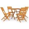 5 Piece Garden Dining Set Solid Wood Teak I7I4