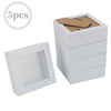 5PCS Box Picture Frame Deep 3D Photo Display 4x4 Inch Standing Hanging White
