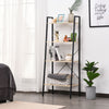 4-Tier Minimalistic Ladder Shelf Unit Steel Frame Home Display Storage Rack