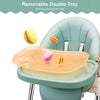 Baby Highchair Toddler Feeding Seat Foldable Adjustable Baby Dinning Table Chair