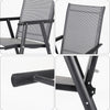 120cm Garden Dining Table Folding/Rattan Bistro Chair for Patio Balcony Backyard