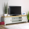 Painted Oak Extra Large TV Stand / 180cm Grey Solid TV DVD Cabinet Storag