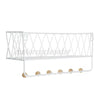 Wall Mounted Shelf Wire Rack Storage Unit With Hooks Basket Hanging Hanger NEW