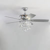 52" Ceiling Fan Light Crystal Chandelier Lamp 5 Blades With Remote Control