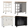 Mobile Kitchen Island Trolley Cart Storage Home Restaurant Serving Rack Carts