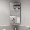 White Bathroom Mirror Cabinet Wall Mounted Storage LED Unit Corner Wooden Shelf