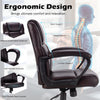 PU Leather Office Chair Modern Executive Chair Ergonomic Mid Back Computer Desk