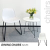 Set of 4 Dining Chairs Plastic Modern Ergonomic Designer Chair Kitchen Office