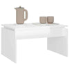 Living Room Chic Coffee Table High Gloss White 68x50x38 cm Chipboard Furniture