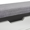 Mondeer Shoe Bench Shoe Cabinet with Seat Storage and Flip-up Drawer White Grey